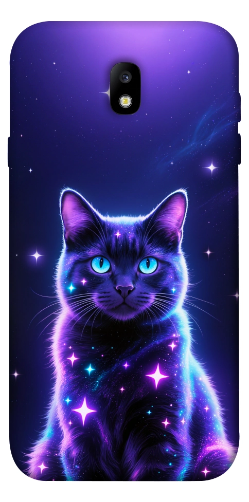 Чохол Galaxy purple cat для Galaxy J7 (2017)