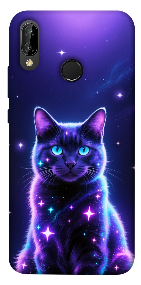 Чехол Galaxy purple cat для Huawei P20 Lite
