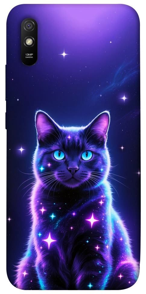 Чехол Galaxy purple cat для Xiaomi Redmi 9A