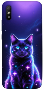 Чохол Galaxy purple cat для Xiaomi Redmi 9A