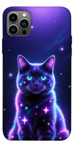 Чехол Galaxy purple cat для iPhone 12 Pro
