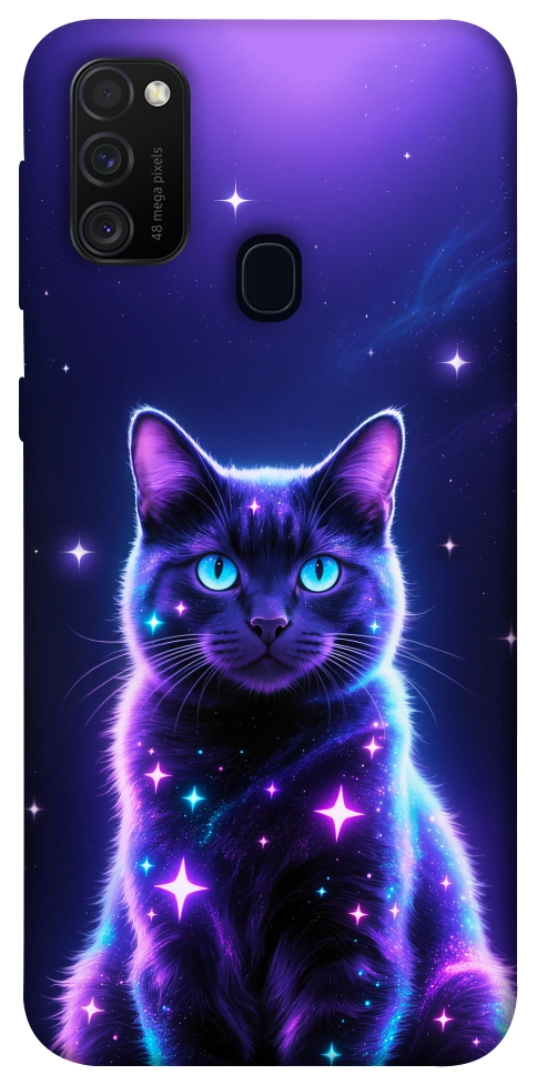 Чохол Galaxy purple cat для Galaxy M30s