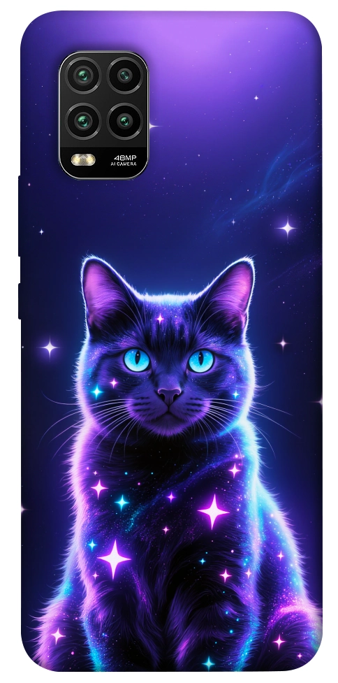 Чехол Galaxy purple cat для Xiaomi Mi 10 Lite