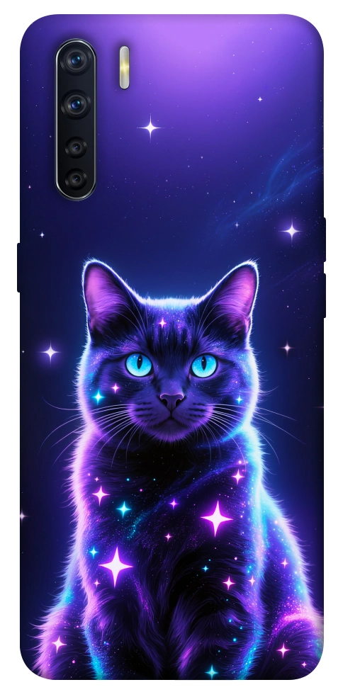 Чехол Galaxy purple cat для Oppo A91