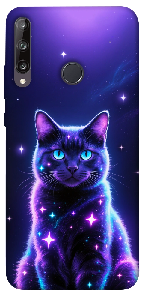 Чохол Galaxy purple cat для Y7p (2020)