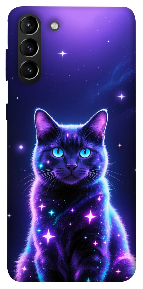 Чохол Galaxy purple cat для Galaxy S21+