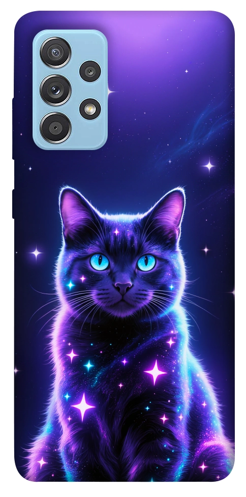 Чохол Galaxy purple cat для Galaxy A52