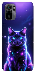 Чехол Galaxy purple cat для Xiaomi Redmi Note 10