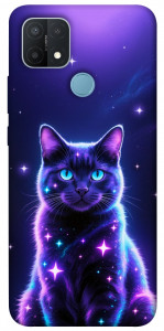 Чехол Galaxy purple cat для Oppo A15