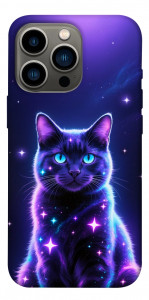 Чохол Galaxy purple cat для iPhone 13 Pro