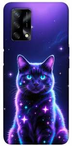 Чехол Galaxy purple cat для Oppo A74 4G