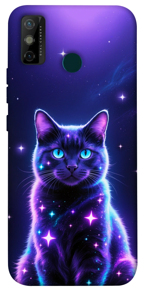 Чохол Galaxy purple cat для TECNO Spark 6 Go