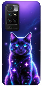 Чехол Galaxy purple cat для Xiaomi Redmi 10