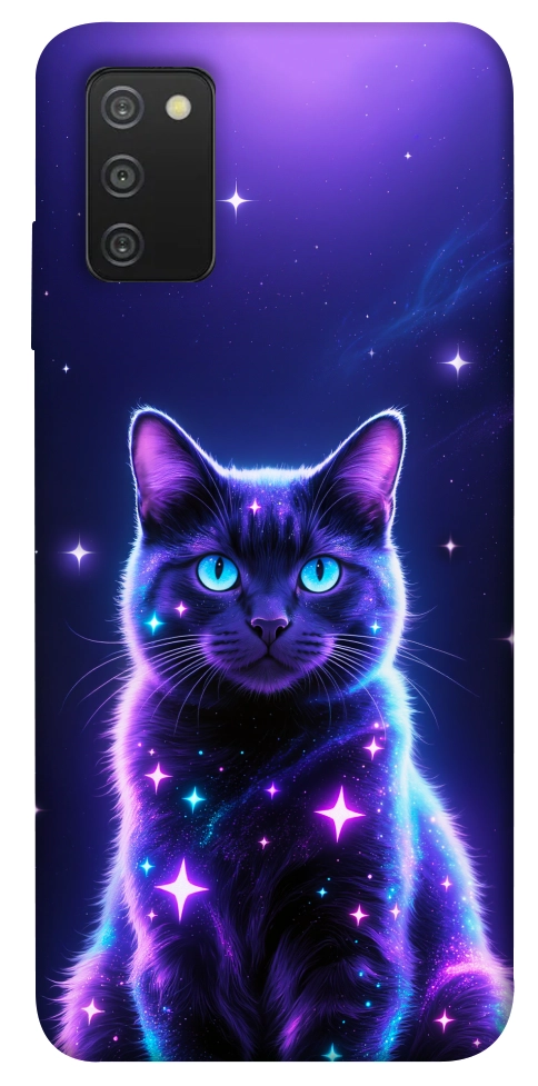 Чохол Galaxy purple cat для Galaxy A03s