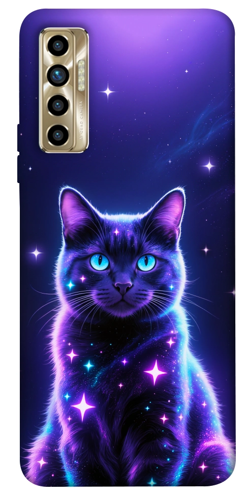 Чехол Galaxy purple cat для TECNO Camon 17P