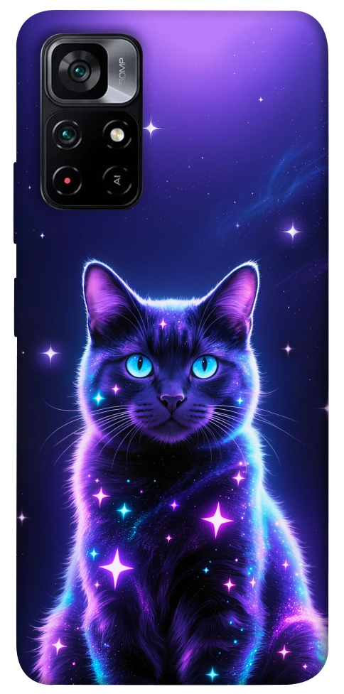 Чехол Galaxy purple cat для Xiaomi Poco M4 Pro 5G