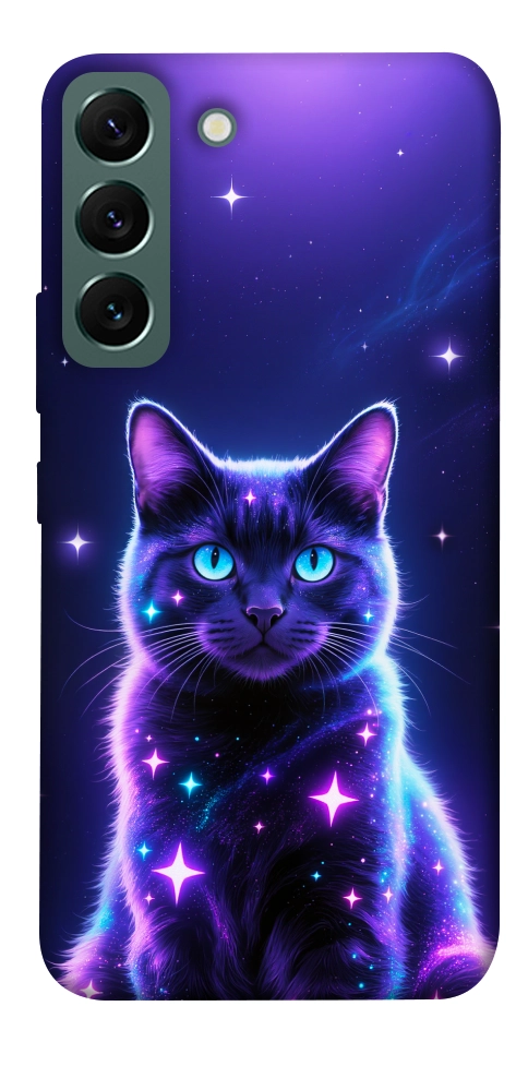 Чехол Galaxy purple cat для Galaxy S22