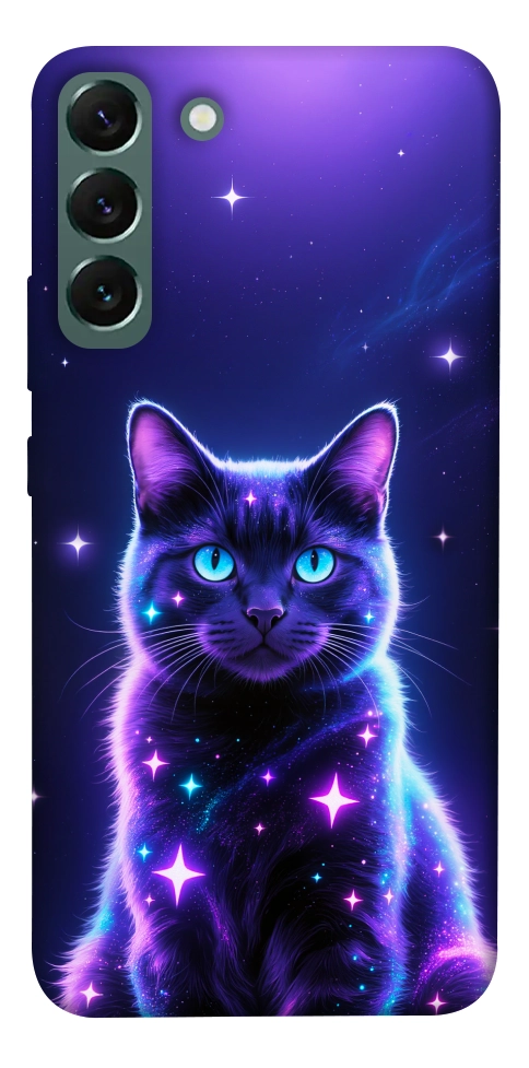 Чохол Galaxy purple cat для Galaxy S22+