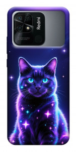 Чохол Galaxy purple cat для Xiaomi Redmi 10C