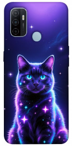 Чохол Galaxy purple cat для OPPO A32