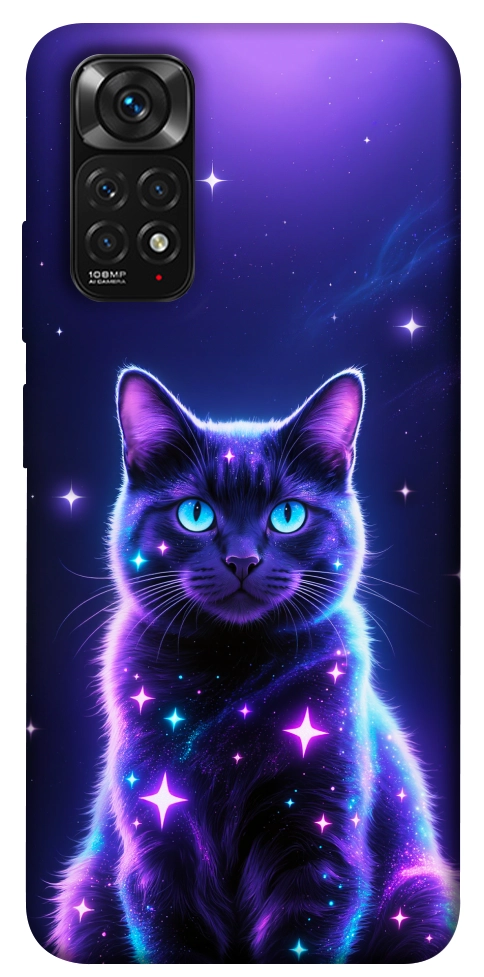Чехол Galaxy purple cat для Xiaomi Redmi Note 11 (Global)
