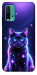 Чехол Galaxy purple cat для Xiaomi Redmi Note 9 4G