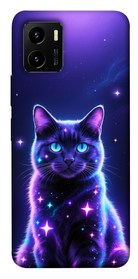 Чехол Galaxy purple cat для Vivo Y15s