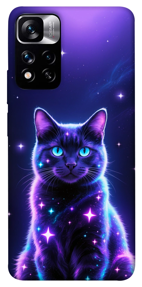 Чехол Galaxy purple cat для Xiaomi Redmi Note 11 5G