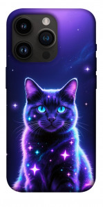 Чохол Galaxy purple cat для iPhone 14 Pro