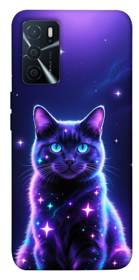 Чехол Galaxy purple cat для Oppo A16