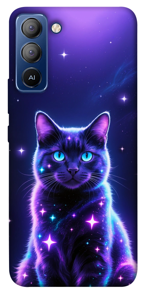 Чехол Galaxy purple cat для TECNO Pop 5 LTE
