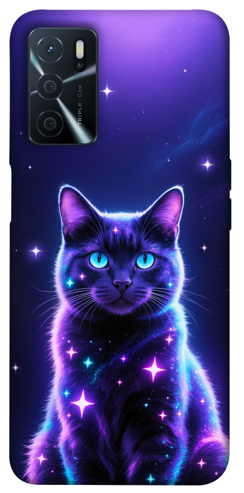 Чохол Galaxy purple cat для Oppo A54s