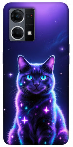 Чохол Galaxy purple cat для Oppo Reno 7 4G