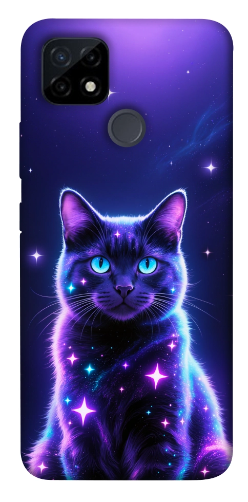 Чехол Galaxy purple cat для Realme C25Y