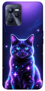 Чехол Galaxy purple cat для Realme C35