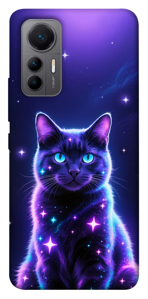 Чехол Galaxy purple cat для Xiaomi 12 Lite