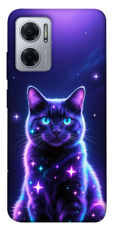 Чехол Galaxy purple cat для Xiaomi Redmi Note 11E