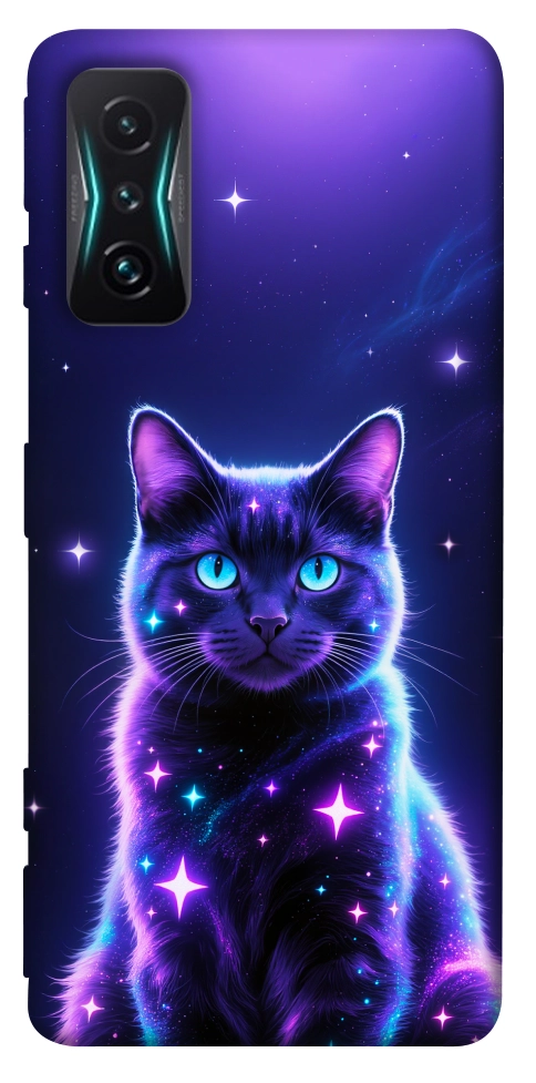 Чехол Galaxy purple cat для Xiaomi Redmi K50 Gaming