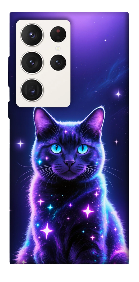 Чехол Galaxy purple cat для Galaxy S23 Ultra