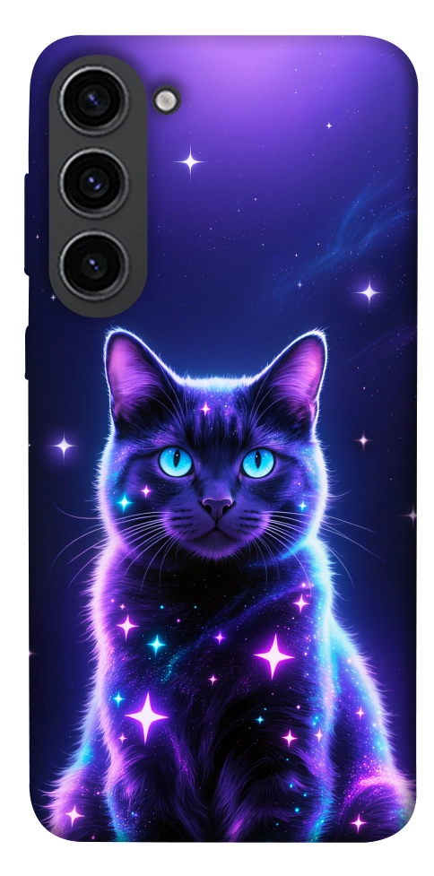 Чехол Galaxy purple cat для Galaxy S23