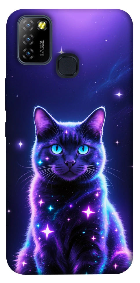 Чехол Galaxy purple cat для Infinix Hot 10 Lite