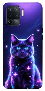 Чехол Galaxy purple cat для Oppo Reno 5 Lite