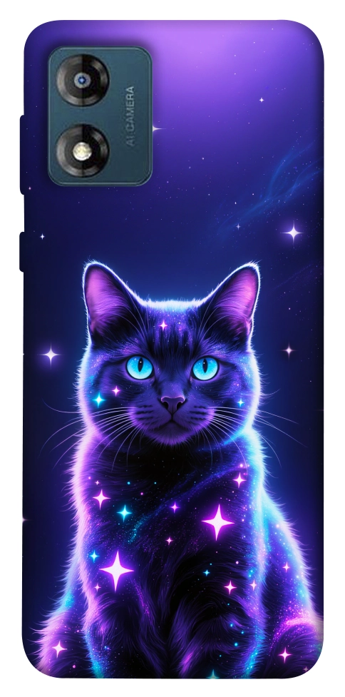 Чехол Galaxy purple cat для Motorola Moto E13