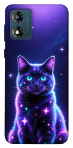 Чехол Galaxy purple cat для Motorola Moto E13