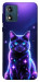 Чехол Galaxy purple cat для Motorola Moto E13