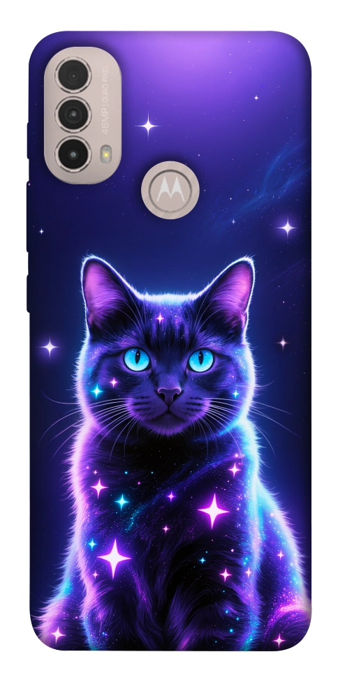 Чехол Galaxy purple cat для Motorola Moto E40
