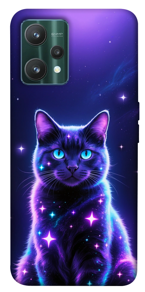 Чехол Galaxy purple cat для Realme 9 Pro