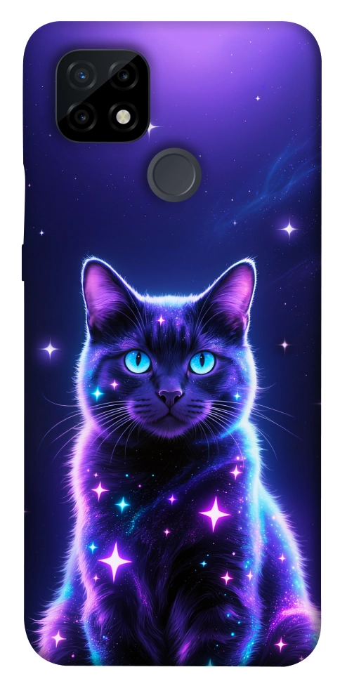 Чехол Galaxy purple cat для Realme C21