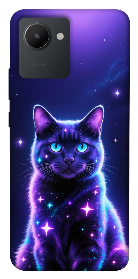 Чехол Galaxy purple cat для Realme C30