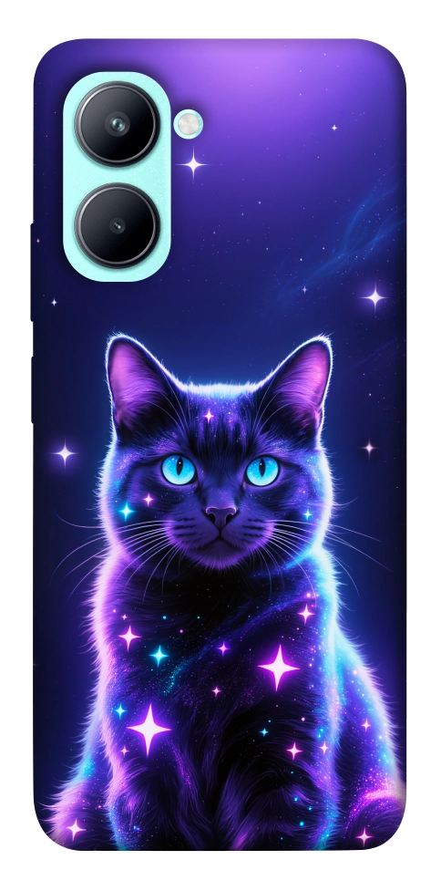 Чехол Galaxy purple cat для Realme C33